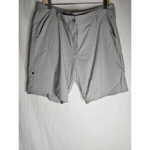 Tilley Wanderer Collection Gray adjustable fold over hem shorts Size 16 Women's